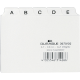 DURABLE karteiregister A - Z, PP, a7 quer, wei, 25-teilig