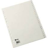HETZEL Kunststoff-Register, A-Z, A4, PP, 24-teilig, grau