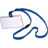 DURABLE Namensschild, mit Textilband, 90 x 60 mm, dunkelblau