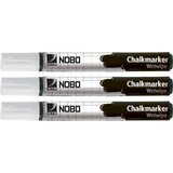 nobo Kreidemarker, nass abwischbar, wei