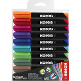 Kores permanent-marker "K MARKER", Keilspitze, 10er Etui