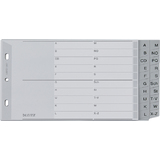 LEITZ Kunststoff-Register, A-Z, a5 quer, PP, 20-teilig, grau