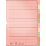 LEITZ Tauenpapier-Register, blanko, A4, 10-teilig,mehrfarbig