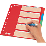 LEITZ Karton-Register, blanko, A4, 5-teilig, mehrfarbig