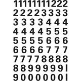 HERMA zahlen-sticker 0-9, folie schwarz, Hhe: 10 mm