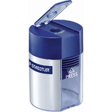 STAEDTLER Spitzdose, rund, silber, blauer Deckel