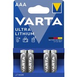 VARTA lithium Batterie ultra Lithium, micro (AAA), 4er Pack