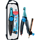 Maped zirkelkasten Stop & safe mit Adapterring, blau