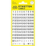 AVERY zweckform Zahlen-Etiketten, zahlen 1-99 + 00, schwarz