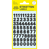 AVERY zweckform Zahlen-Etiketten, zahlen 0-9, schwarz