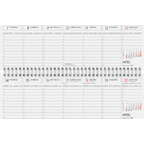 Glocken tischkalender "Querterminbuch", 2026, rot