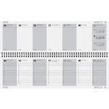 Glocken tischkalender "Querterminbuch", 2026, grau