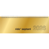 rido id tischkalender "septant", 2026, glanzkarton gold