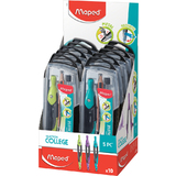 Maped zirkelkasten Metal Open, 5-teilig, 10er Display