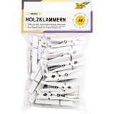 folia Holzklammern, wei, 3 Gren sortiert