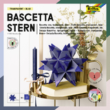 folia Faltbltter Bascetta-Stern, blau-transparent