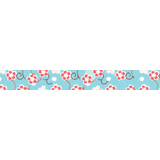 folia deko-klebeband Washi-Tape, Bltenranke blau