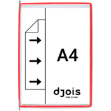 djois by tarifold Drehzapfentafel, din A4, rot