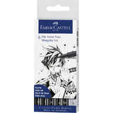 FABER-CASTELL tuschestift PITT artist pen, 6er Etui