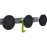 ALBA wandgarderobe "S3", 3 Haken, grau/schwarz