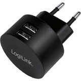LogiLink usb-steckdosenadapter fr fast Charging, 2x USB-A
