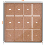 nobo schaukasten Premium Plus, Kork-Rckwand, 12 x DIN A4
