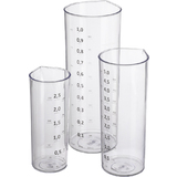 plast team Messbecher, 3er Set, transparent