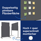 magnetoplan design-moderationstafel VarioPin, grau