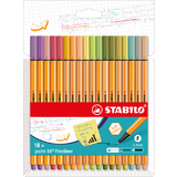 STABILO fineliner point 88, 18er Kartonetui