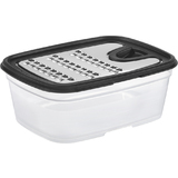 GastroMax reibe mit Auffangbehlter, transparent/schwarz
