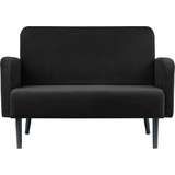 PAPERFLOW 2-Sitzer sofa LISBOA, Samtbezug, schwarz