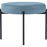 PAPERFLOW hocker GAIA, rund, Kunstlederbezug, blau