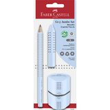 FABER-CASTELL bleistift Jumbo grip Set, hellblau, Blister