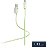 FLEXLINE daten- & Ladekabel, usb-a - Lightning, grn, 2,0 m
