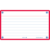 Oxford karteikarten "Flash 2.0", 75 x 125 mm, liniert, rot