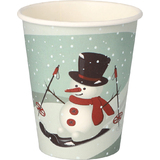STARPAK papp-trinkbecher "Snowman", 0,2 l