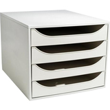 EXACOMPTA schubladenbox ECOBOX, 4 Schbe, grau