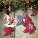 SUSY card Weihnachts-Motivservietten "Baumschmuck"
