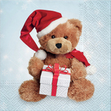 SUSY card Weihnachts-Motivservietten "Teddy"