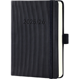sigel taschenkalender Conceptum 2025/2026, din A6, schwarz