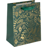 sigel Weihnachts-Geschenktte "Golden ornaments on green"