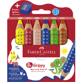 FABER-CASTELL dreikant-buntstift Grippy, 6er Kartonetui