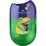 FABER-CASTELL doppelspitzdose "Dino", grn/blau