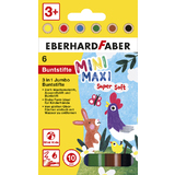 EBERHARD faber Buntstift 3in1 jumbo MINI MAXI, 6er Etui