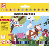 EBERHARD faber Buntstift 3in1 jumbo MINI MAXI, 12er Etui