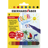 EBERHARD faber Fenstermarker, 8er kartonetui mit Schablonen