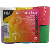 PAPSTAR Krepp-Papier-Rollen, 50 mm x 10 m, sortiert
