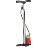 BRDER mannesmann Standluftpumpe, mit Manometer, schwarz/rot