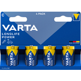 VARTA alkaline Batterie longlife Power, baby (C), 4er