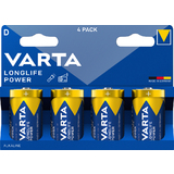 VARTA alkaline Batterie longlife Power, mono (D/LR20), 4er